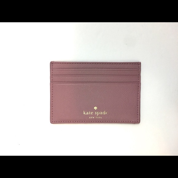 NWT Kate Spade Card Wallet Glitter Pink Peony - Picture 8 of 8